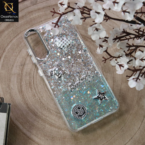 Samsung Galaxy S22 5G Cover - Design1 - New Cool 3D Goodluck Trendy Dual Sides Glitter Shiny Case (Glitter Doesn`t Move)