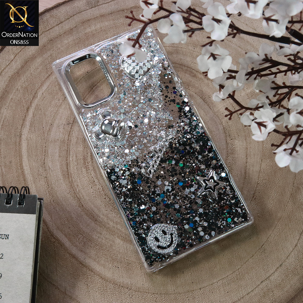 Samsung Galaxy A05 Cover - Design4 - New Cool 3D Goodluck Trendy Dual Sides Glitter Shiny Case (Glitter Doesn`t Move)