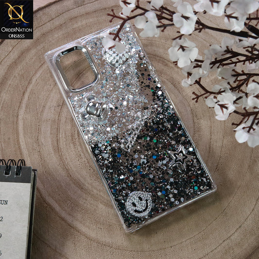 Samsung Galaxy A05 Cover - Design4 - New Cool 3D Goodluck Trendy Dual Sides Glitter Shiny Case (Glitter Doesn`t Move)