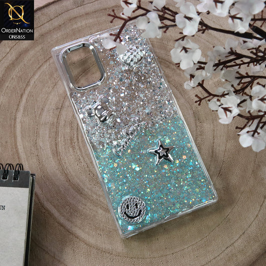 Samsung Galaxy A12 Cover - Design1 - New Cool 3D Goodluck Trendy Dual Sides Glitter Shiny Case (Glitter Doesn`t Move)