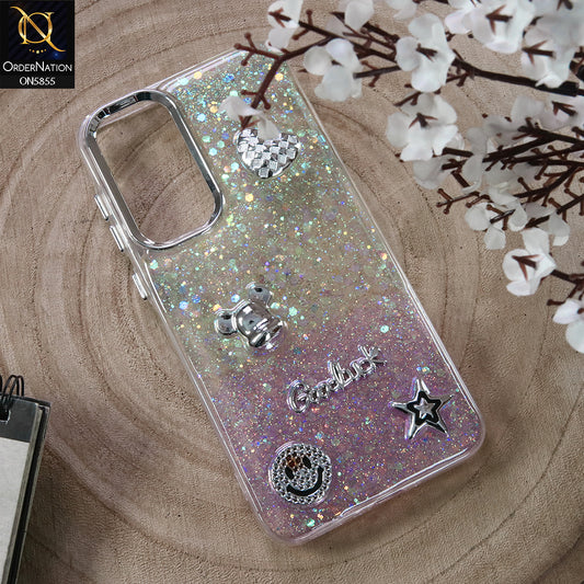 Samsung Galaxy A15 5G Cover - Design3 - New Cool 3D Goodluck Trendy Dual Sides Glitter Shiny Case (Glitter Doesn`t Move)