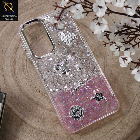 Samsung Galaxy A16 Cover - Design7 - New Cool 3D Goodluck Trendy Dual Sides Glitter Shiny Case (Glitter Doesn`t Move)