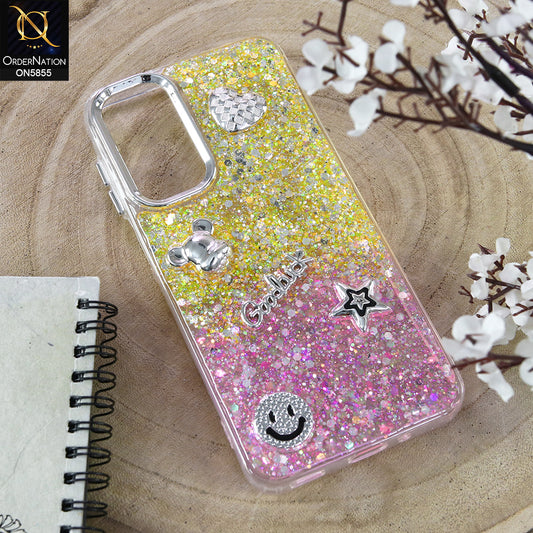 Samsung Galaxy A16 5G - Design 2 - New Cool 3D Goodluck Trendy Dual Sides Glitter Shiny Case (Glitter Doesn`t Move)