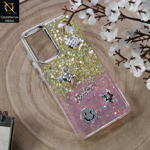Samsung Galaxy A23 Cover - Design2 - New Cool 3D Goodluck Trendy Dual Sides Glitter Shiny Case (Glitter Doesn`t Move)