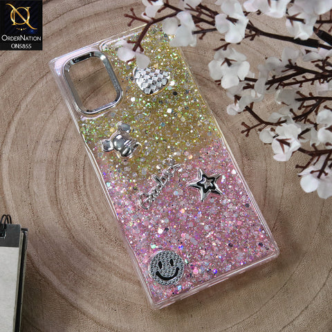 Samsung Galaxy A51 Cover - Design2 - New Cool 3D Goodluck Trendy Dual Sides Glitter Shiny Case (Glitter Doesn`t Move)
