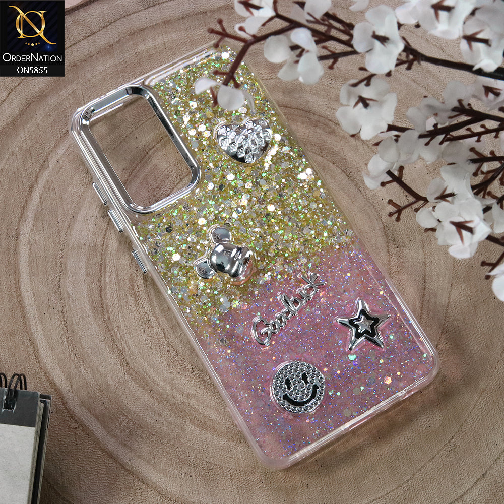 Samsung Galaxy A52s 5G Cover - Design2 - New Cool 3D Goodluck Trendy Dual Sides Glitter Shiny Case (Glitter Doesn`t Move)