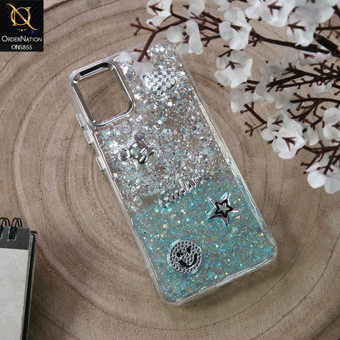 Samsung Galaxy A71 Cover - Design1 - New Cool 3D Goodluck Trendy Dual Sides Glitter Shiny Case (Glitter Doesn`t Move)