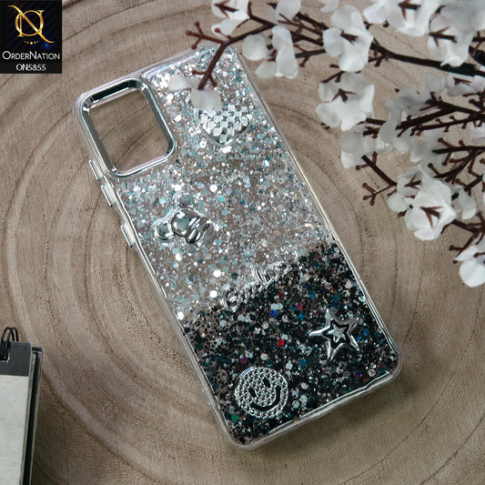 Vivo Y21s Cover - Design4 - New Cool 3D Goodluck Trendy Dual Sides Glitter Shiny Case (Glitter Doesn`t Move)