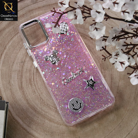 Vivo Y21G Cover - Design5 - New Cool 3D Goodluck Trendy Dual Sides Glitter Shiny Case (Glitter Doesn`t Move)