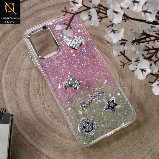 Vivo Y21G Cover - Design6 - New Cool 3D Goodluck Trendy Dual Sides Glitter Shiny Case (Glitter Doesn`t Move)