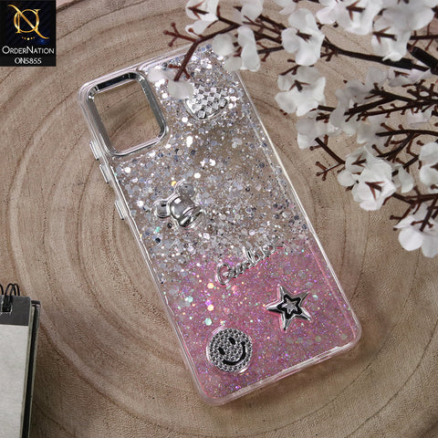 Samsung Galaxy A71 Cover - Design7 - New Cool 3D Goodluck Trendy Dual Sides Glitter Shiny Case (Glitter Doesn`t Move)