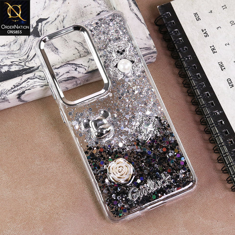 Samsung Galaxy S26 Cover  - Design4 - New Cool 3D Goodluck Trendy Dual Sides Glitter Shiny Case (Glitter Doesn`t Move)