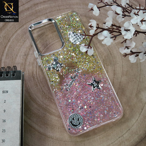 Infinix Smart 10 Cover - Design2 - New Cool 3D Goodluck Trendy Dual Sides Glitter Shiny Case (Glitter Doesn`t Move)