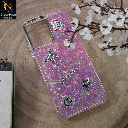 Infinix Smart 10 Cover - Design5 - New Cool 3D Goodluck Trendy Dual Sides Glitter Shiny Case (Glitter Doesn`t Move)