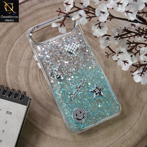 Infinix Smart 10 Plus Cover - Design1 - New Cool 3D Goodluck Trendy Dual Sides Glitter Shiny Case (Glitter Doesn`t Move)