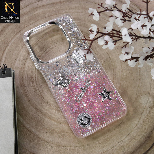 Tecno Spark 10 Cover - Design7 - New Cool 3D Goodluck Trendy Dual Sides Glitter Shiny Case (Glitter Doesn`t Move)