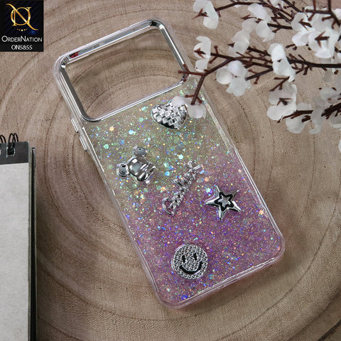 Tecno Spark 40 Cover - Design3 - New Cool 3D Goodluck Trendy Dual Sides Glitter Shiny Case (Glitter Doesn`t Move)