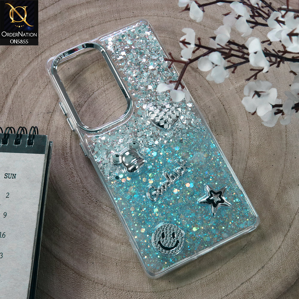 Tecno Spark 40 Pro Cover - Design1 - New Cool 3D Goodluck Trendy Dual Sides Glitter Shiny Case (Glitter Doesn`t Move)