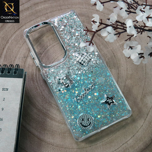 Tecno Spark 40 Pro Cover - Design1 - New Cool 3D Goodluck Trendy Dual Sides Glitter Shiny Case (Glitter Doesn`t Move)