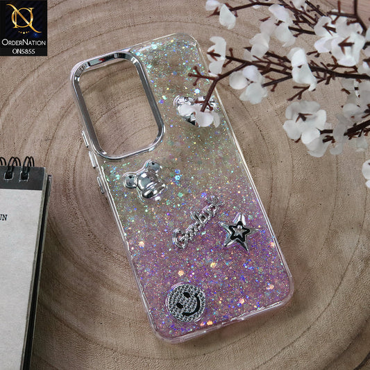 Tecno Spark 40 Pro Cover - Design3 - New Cool 3D Goodluck Trendy Dual Sides Glitter Shiny Case (Glitter Doesn`t Move)