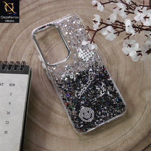 Tecno Spark 40 Pro Cover - Design4 - New Cool 3D Goodluck Trendy Dual Sides Glitter Shiny Case (Glitter Doesn`t Move)
