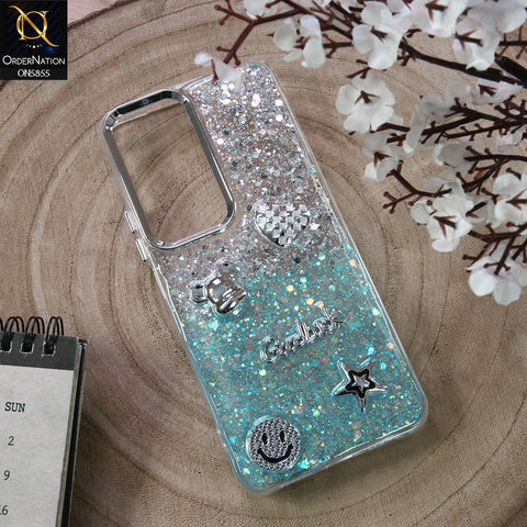 Vivo V30 Lite 4G Cover - Design1 - New Cool 3D Goodluck Trendy Dual Sides Glitter Shiny Case (Glitter Doesn`t Move)