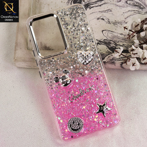 Vivo Y200e Cover - Design7 - New Cool 3D Goodluck Trendy Dual Sides Glitter Shiny Case (Glitter Doesn't Move)