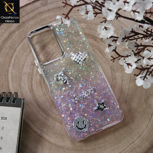 Vivo Y19s Cover - Design3 - New Cool 3D Goodluck Trendy Dual Sides Glitter Shiny Case (Glitter Doesn`t Move)