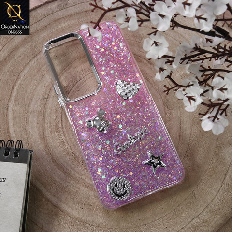 Infinix Hot 60 Pro Plus Cover - Design5 - New Cool 3D Goodluck Trendy Dual Sides Glitter Shiny Case (Glitter Doesn`t Move)