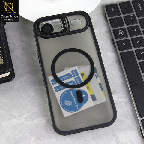 iPhone 17 Air Cover - Black - New premium Magsafe Transparent Camra Lense Protector With Lens