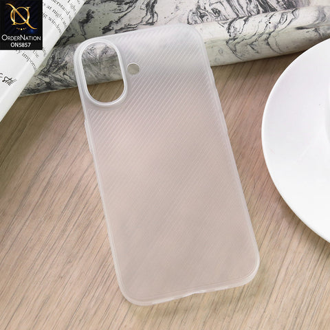 iPhone 17 Cover - White - New Colored Semi-Transparent Ultra Thin Paper Shell Case
