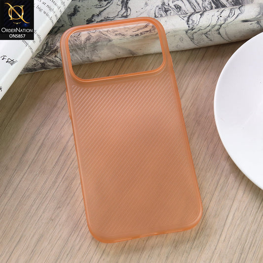 iPhone 17 Pro Cover - Orange - New Colored Semi-Transparent Ultra Thin Paper Shell Case