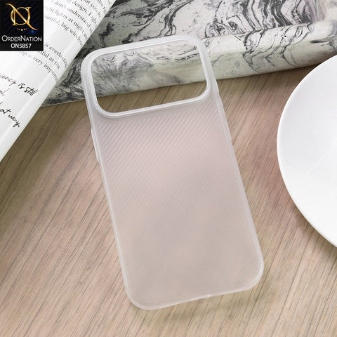 iPhone 17 Pro Cover - White - New Colored Semi-Transparent Ultra Thin Paper Shell Case