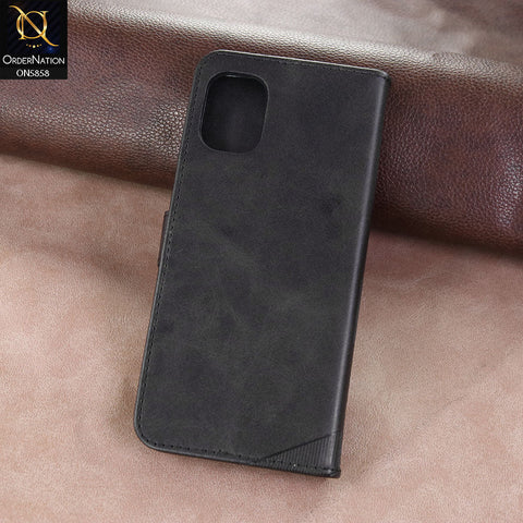 Samsung Galaxy A06 Cover - Black - Premium Leather Megantic Flip Book Covers With Card Holding Option