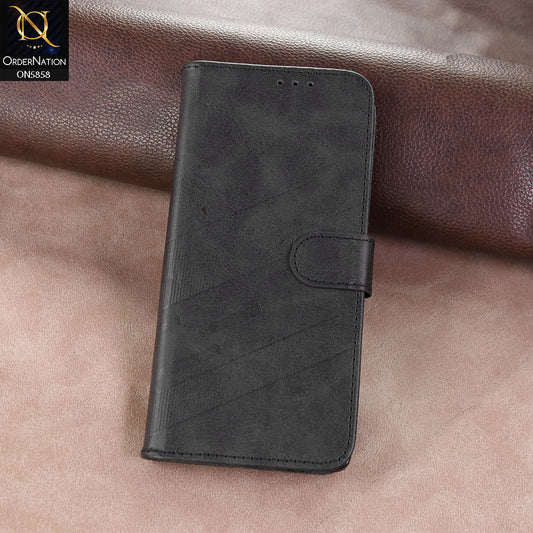 Samsung Galaxy A06 Cover - Black - Premium Leather Megantic Flip Book Covers With Card Holding Option