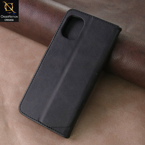 Samsung Galaxy A06 Cover - Black - Premium Leather Megantic Flip Book Covers With Card Holding Option