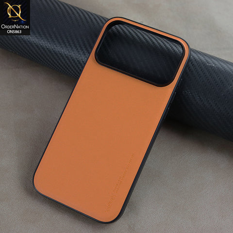 iPhone 17 Pro Max Cover - Orange - X-LEVEL - Earl III Series - Case Business Plain Leather Anti-drop Non-slip Slim Case