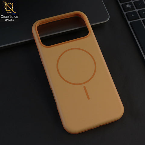 iPhone 17 Pro Max Cover - Orange - New X-LEVEL - Classic Fluid Skin Collection - Soft Bordered Case Trendy Magsafe Magnetic Hard Shell Case