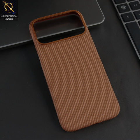 iPhone 17 Pro Max Cover - Orange - New X-LEVEL - Basic Nanofiber 600D Series - Premium Quality Carbon Fiber Back MagSafe Case