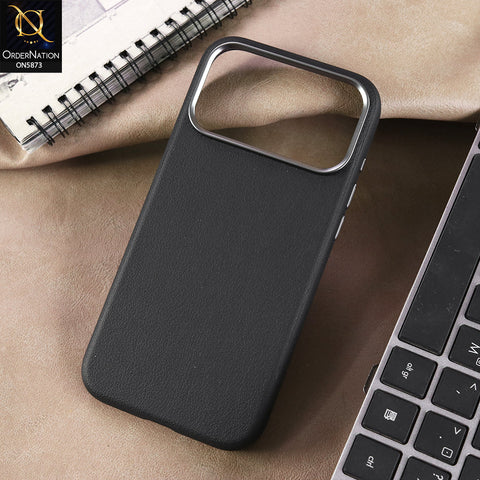 iPhone 17 Pro Max Cover - Black - New Premium -X-LEVEL-SKIN FEEL BETTER ENJOYMENT- Leather Texture Design PVC Case With Meatel Camra Bumper