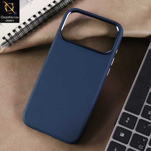 iPhone 17 Pro Max Cover - Blue - New Premium -X-LEVEL-SKIN FEEL BETTER ENJOYMENT- Leather Texture Design PVC Case With Meatel Camra Bumper