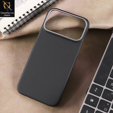 iPhone 17 Pro Max Cover - Black - New Premium Quality - X-LEVEL-MARS COLLECTION - Carbon Fiber Back MagSafe Case