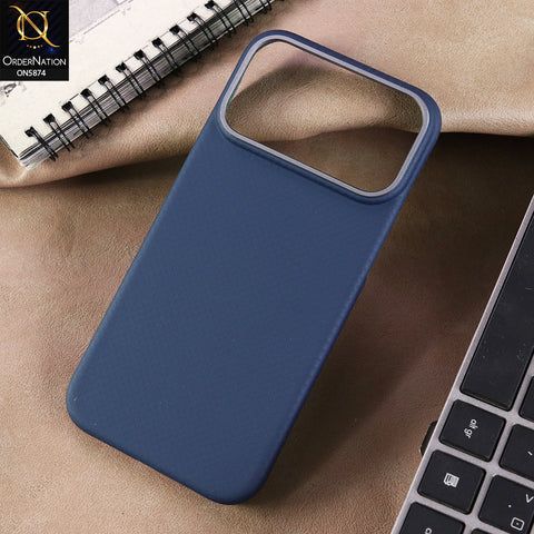 iPhone 17 Pro Max Cover - Blue - New Premium Quality - X-LEVEL-MARS COLLECTION - Carbon Fiber Back MagSafe Case