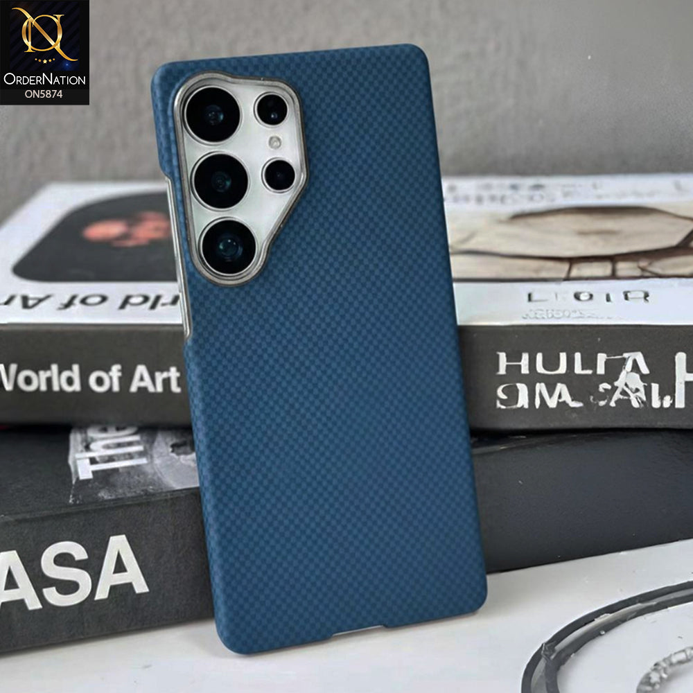 Samsung Galaxy S26 Ultra Cover - Blue - New Premium Quality - X-LEVEL-MARS COLLECTION - Carbon Fiber Back MagSafe Case
