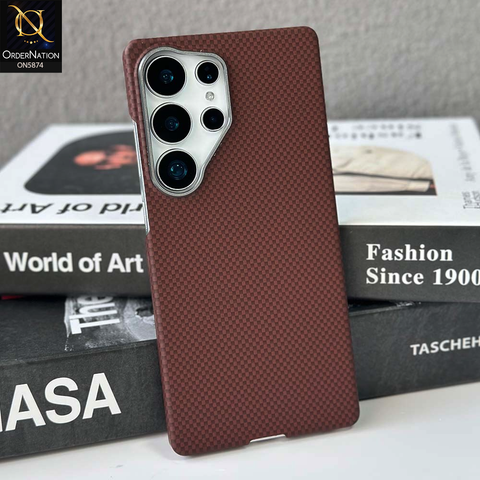 Samsung Galaxy S26 Ultra Cover - Red - New Premium Quality - X-LEVEL-MARS COLLECTION - Carbon Fiber Back MagSafe Case