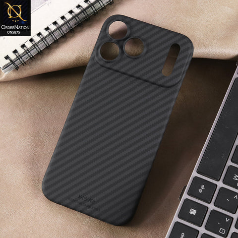 iPhone 17 Pro Max Cover - Black - New Premium Quality - X-LEVEL-Nanofiber Cases - Carbon Fibre texture Phone Case