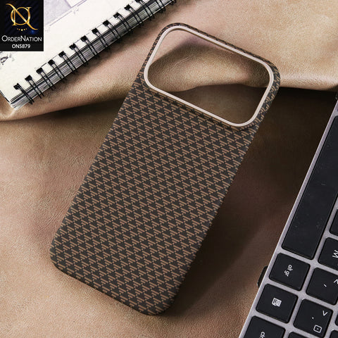 iPhone 17 Pro Max Cover - Choco Brown - New Premium Quality-X-LEVEL-Magnet Classiqu-Carbon Fibre texture Phone Case