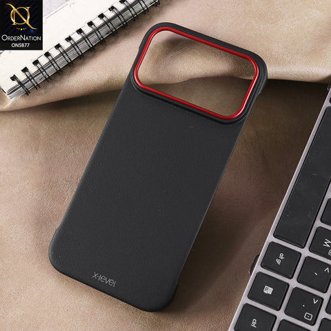 iPhone 17 Pro Max Cover - Black - New X-LEVEL-CLASSIC NOBLE SKIN-Luxury Matte Finish Mobile Back Cover | Shockproof & Lightweight