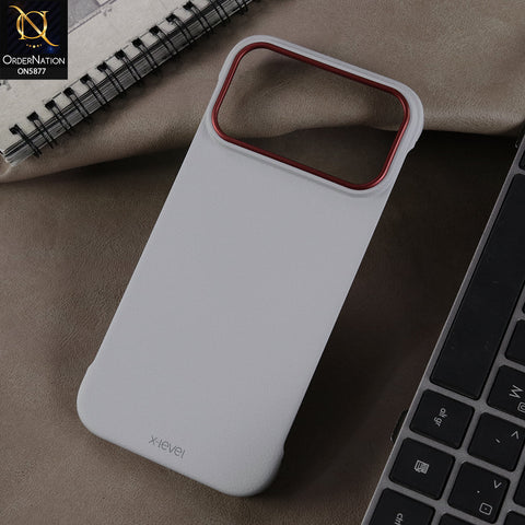 iPhone 17 Pro Max Cover - White - New X-LEVEL-CLASSIC NOBLE SKIN- Luxury Matte Finish Mobile Back Cover | Shockproof & Lightweight