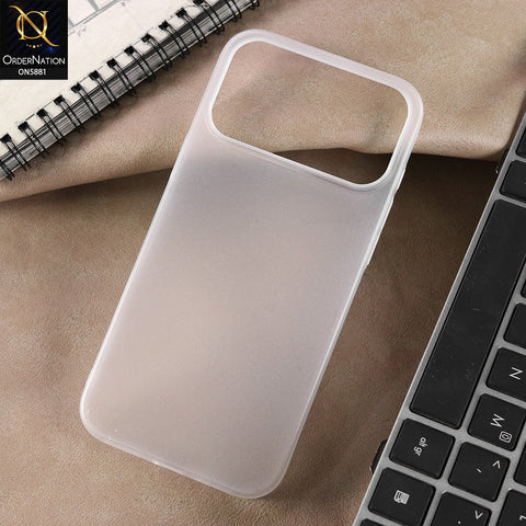 iPhone 17 Pro Max Cover - White - New X-LEVEL-SoftSand-Clear Matte Finish Phone Case with Camera Protection